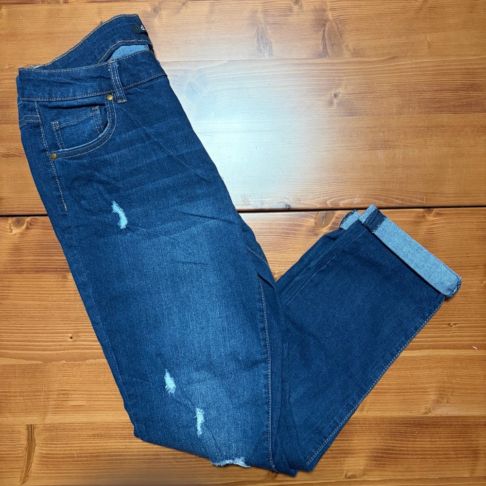 🆕d. jeans Recycled Denim High Waist Rolled Girlfriend Ankle NWT